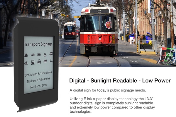 portable outdoor sunlight readable display